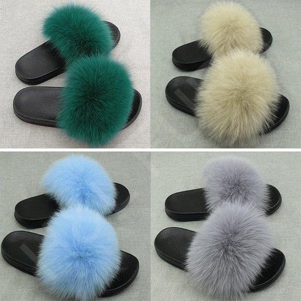 fox fur slides fox fur slides by hlfurs.com