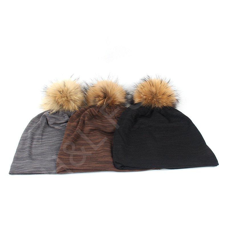 Wholesale Knitting Hat With Fur pompom