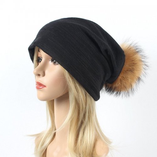 Wholesale Beanie Hat With Fur pompom
