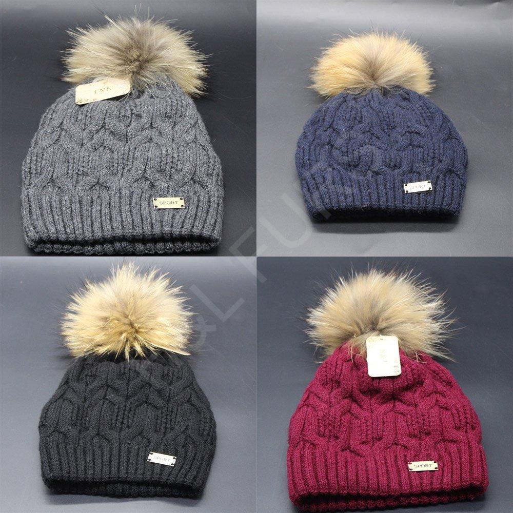 Wholesale Beanie Hat With Fur pompom Wholesale Beanie Hat With Fur pompom