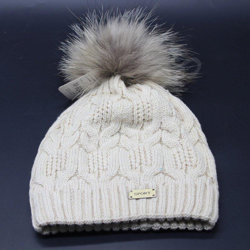 Wholesale Beanie Hat With Fur pompom Wholesale Beanie Hat With Fur pompom