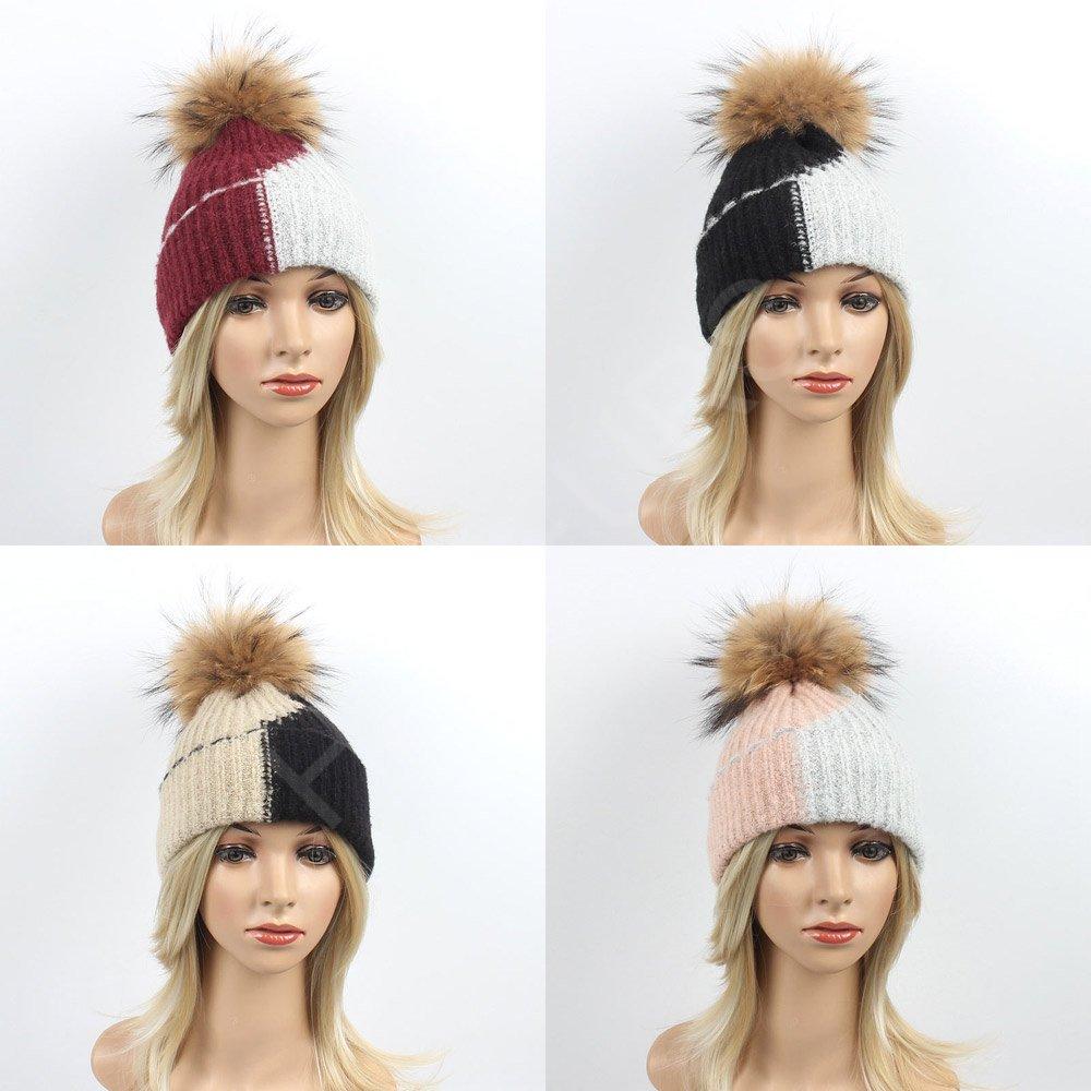 Beanie Hat Fur pompom Wholesale Beanie Hat With Fur pompom