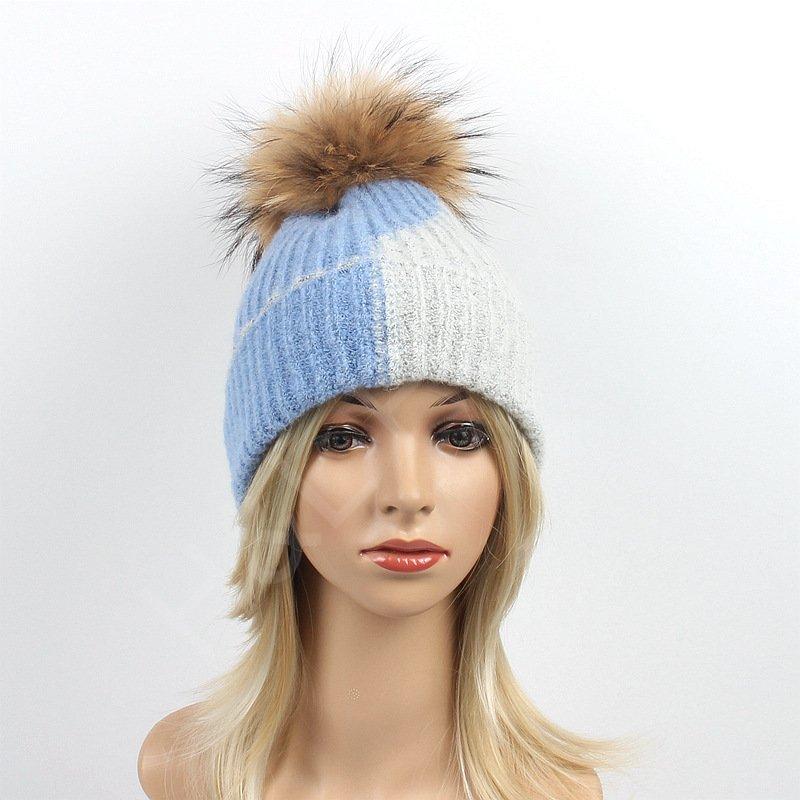 Wholesale Beanie Hat With Fur pompom Wholesale Beanie Hat With Fur pompom