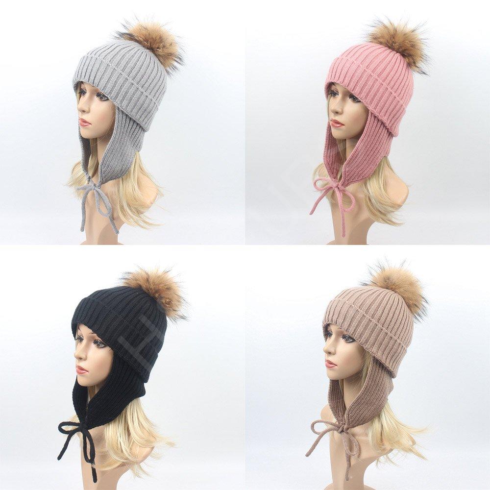 Knitting Hat With Fur pompom Wholesale Knitting Hat With Fur pompom