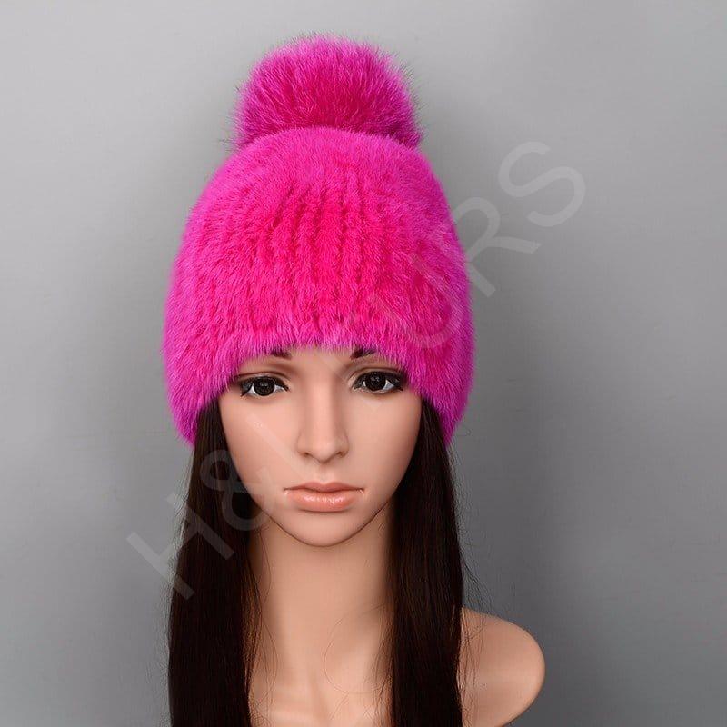 Mink Fur Hat HL8C013-C Mink Fur Hat