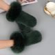 Mink Fur Gloves Fox Fur Cuff Mitten