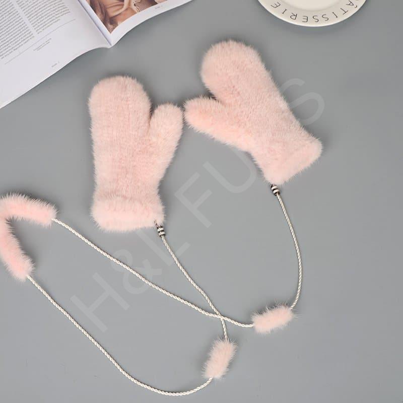 Knit Mink Glove HL8S003 (11) Knit Mink Glove
