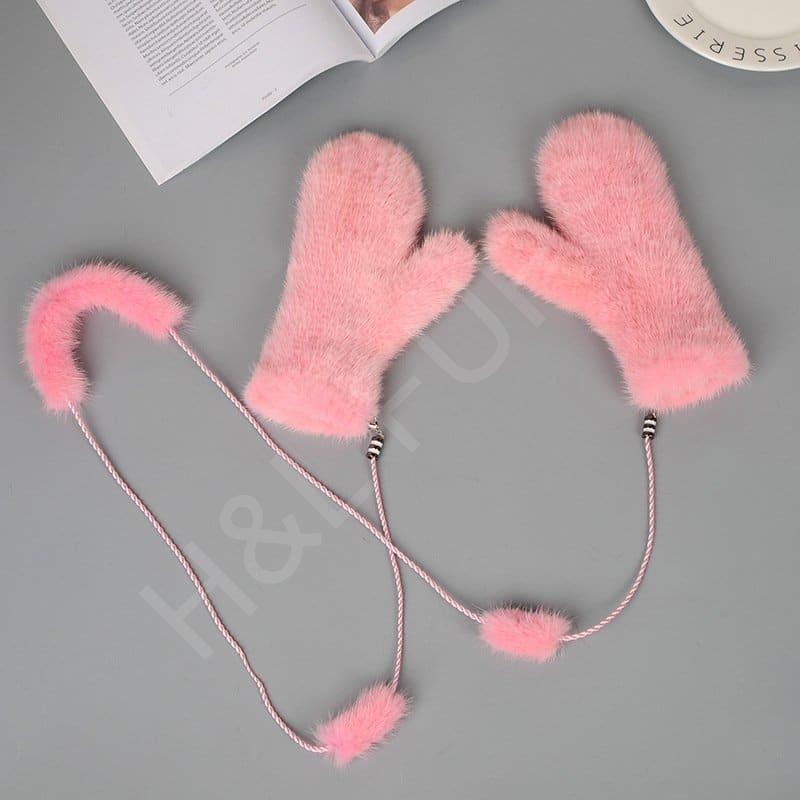 Mink Fur Knit Gloves HL8S003 (15) Mink Fur Knit Gloves