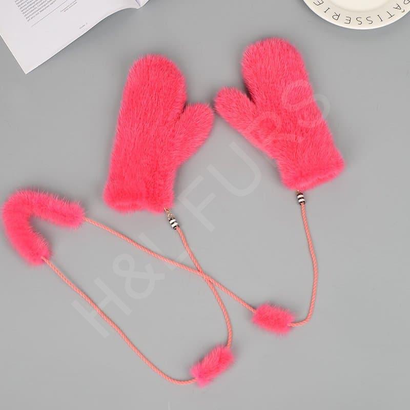 Mink Fur Knit Gloves HL8S003 (16) Mink Fur Knit Gloves