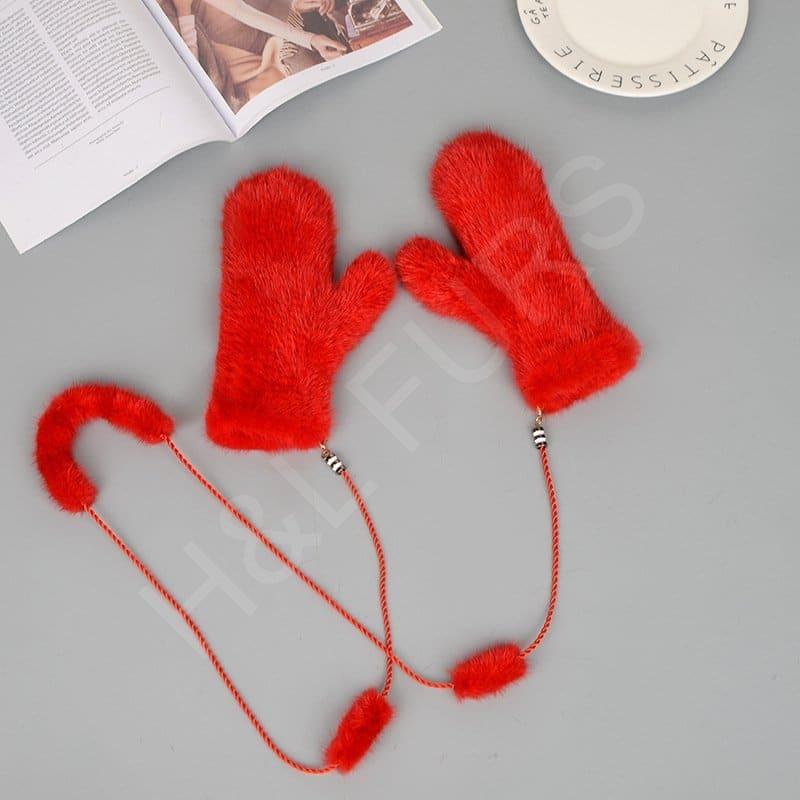 Mink Fur Knit Gloves HL8S003 (17) Mink Fur Knit Gloves