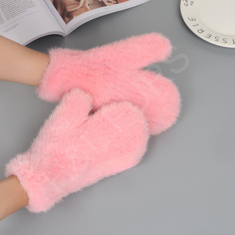 Knit Mink Glove HL8S003 (6) Knit Glove