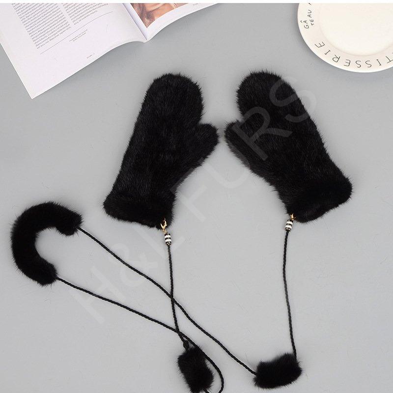 Knit Mink Glove HL8S003 (8) Mink Glove