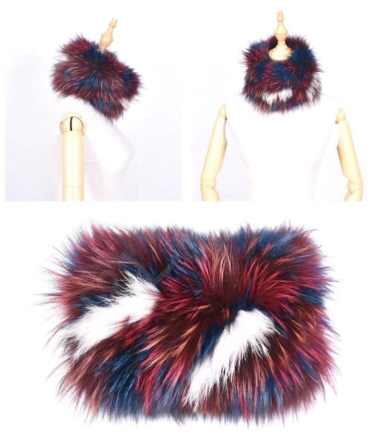 Fox Fur Headband HL8T003 (9) Elastic Fox Fur Headbands