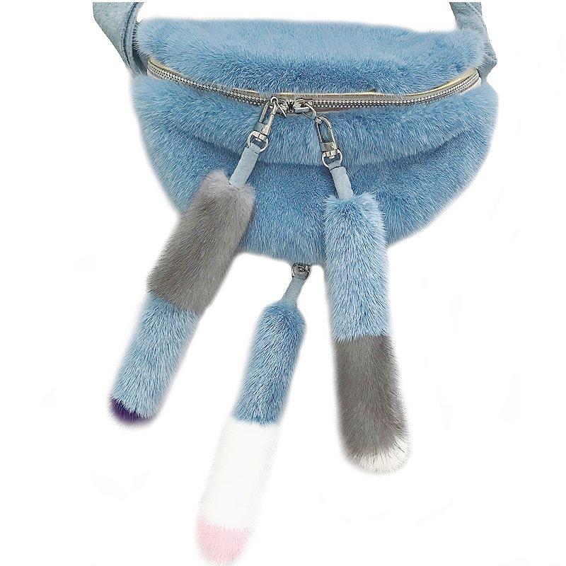 mink fur fanny pack