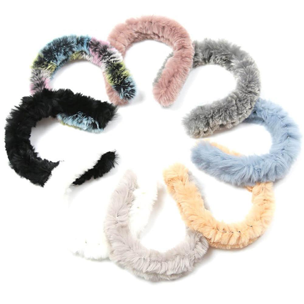 HL9T005 Rex Rabbit Fur headbands from hlfurs.com