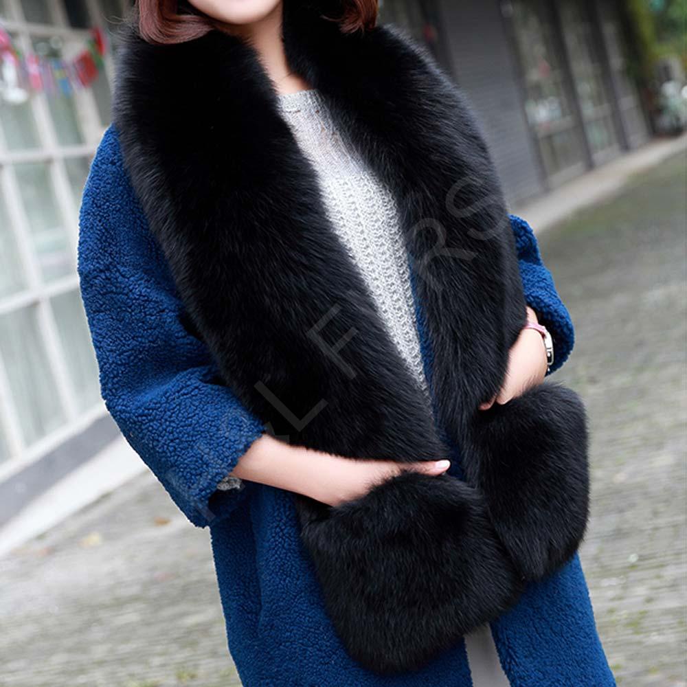 HL9W056 Fox full skin scarf with pocket (1)