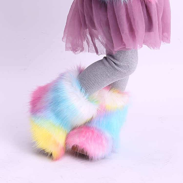 Colorful Faux Fur Boots for Kids – Fur 