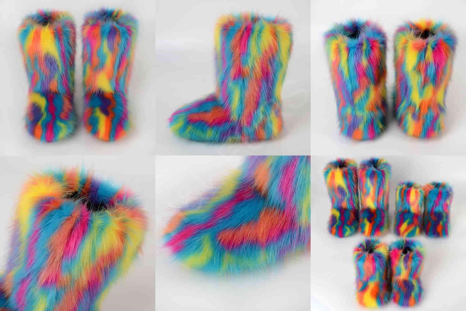 details of fur boots
