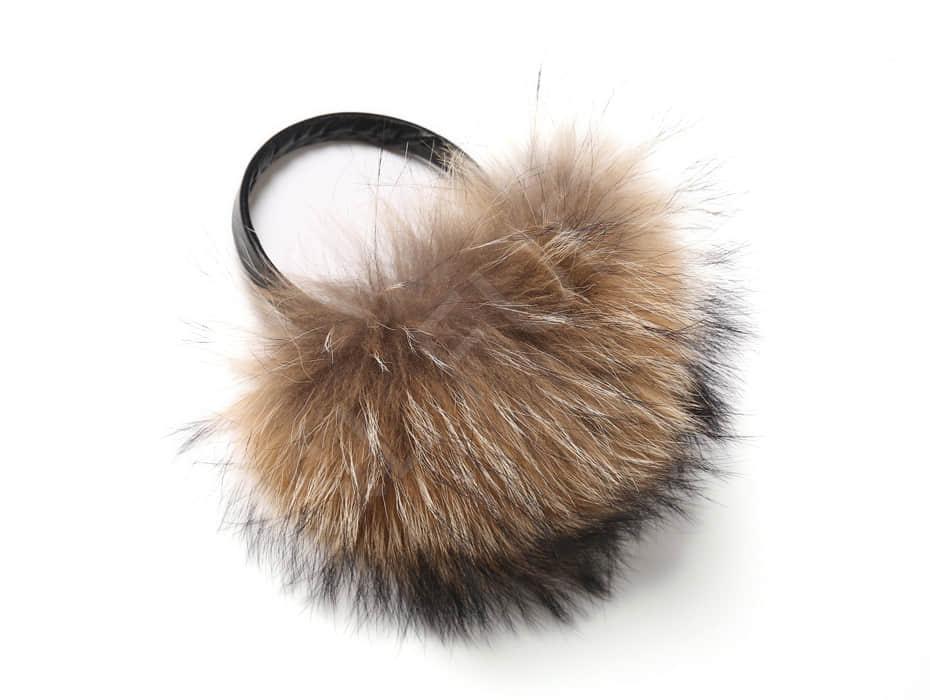 HL7E008 Raccoon Fur Earmuffs