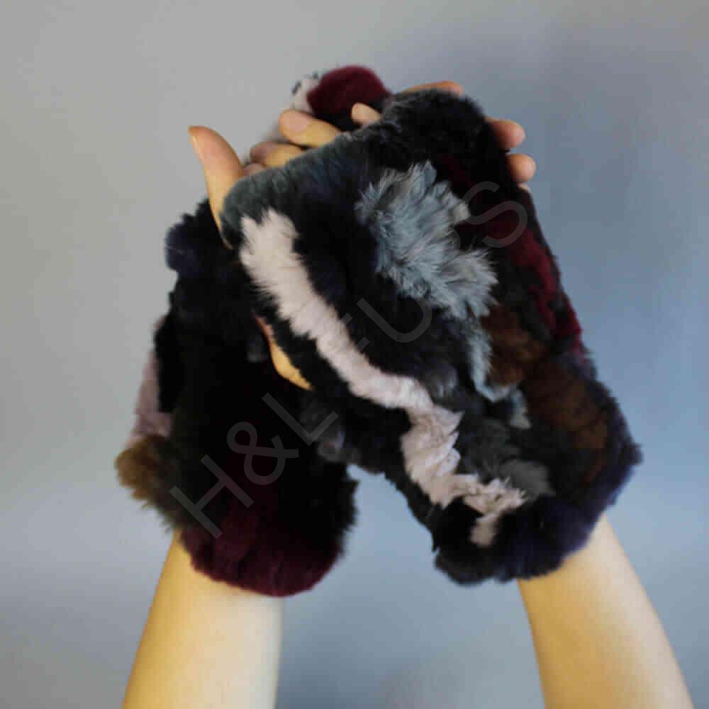 HL8S001 Rex Rabbit Knitted Fashion Glove-2