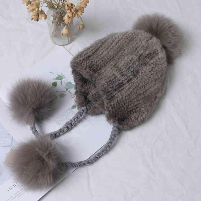 HL20C018 Natural Mink Fur Hat Ladies-7