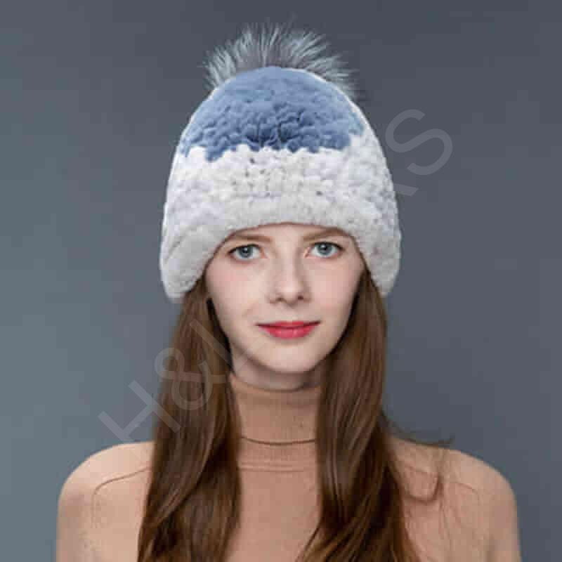 HL8C003 Real Fur Rex Rabbit Hat-4