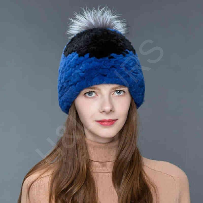 HL8C003 Real Fur Rex Rabbit Hat-6