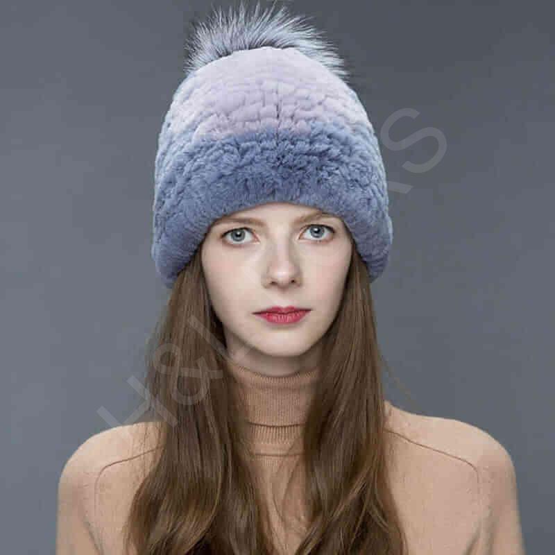 HL8C003 Real Fur Rex Rabbit Hat-7