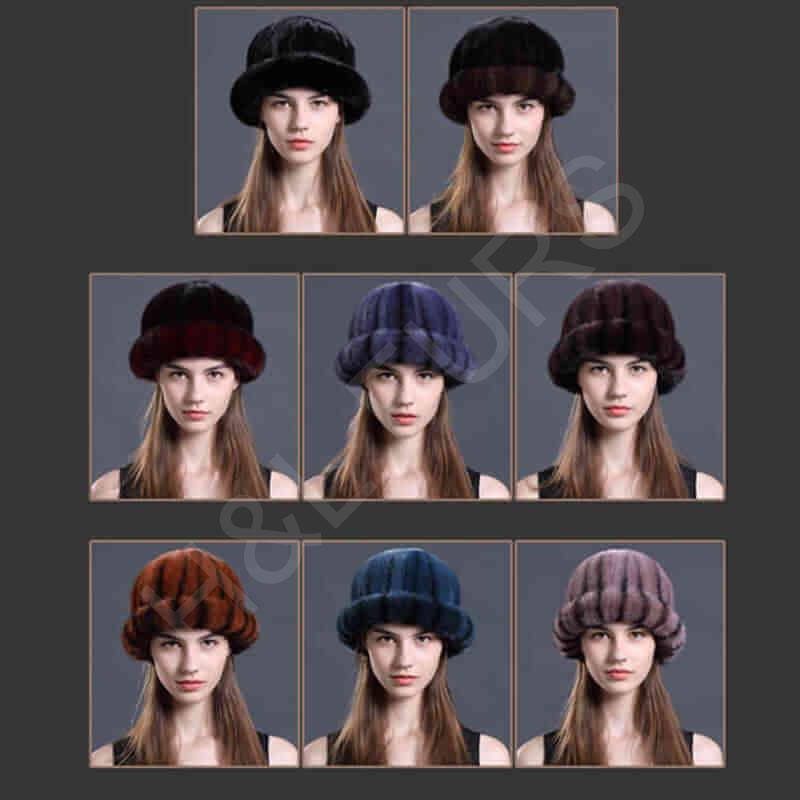 HL8C020 Mink Cap With Lining For Wholesale-11