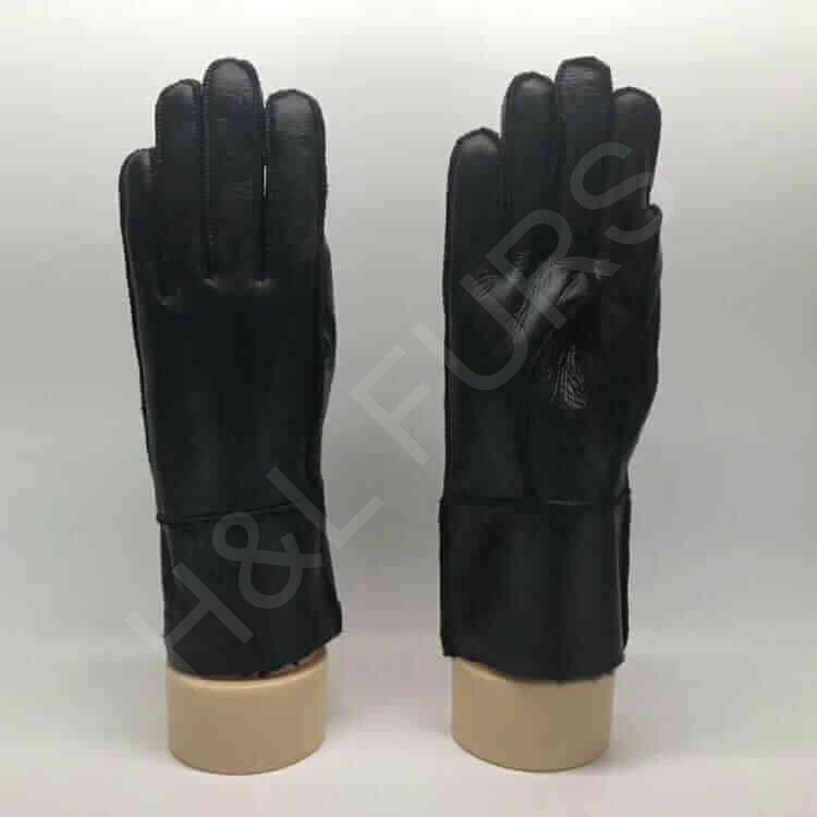 HL9S003 Sheard Lamb Wool Fur Scrap Work Gloves-1