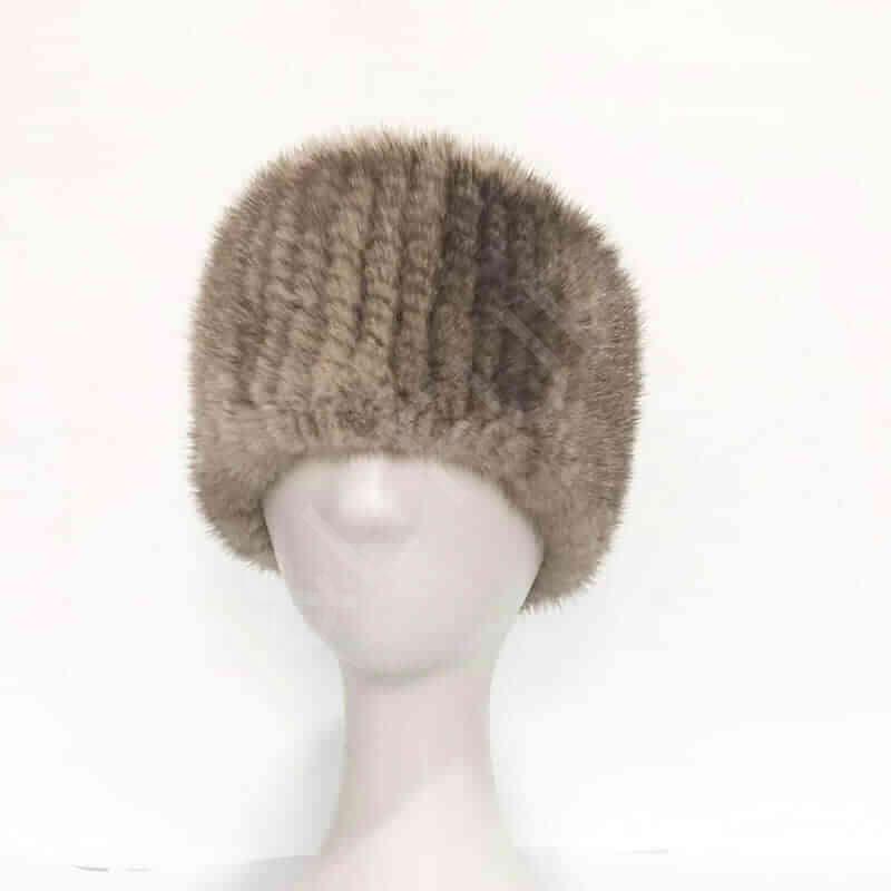 HL9T004 Mink Fur Knit Headband-4