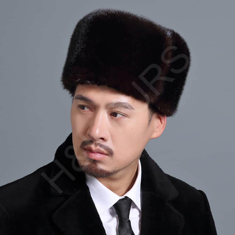 Traditional Real Mink Fur Hat Wholesale for Men HL20C033-B2 Traditional Real Mink Fur Hat Wholesale for Men HL20C033-B2
