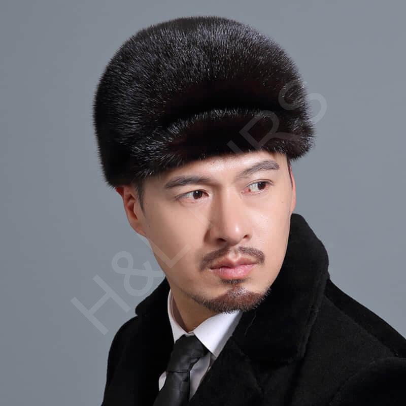 Men’s Real Mink Fur Hat Wholesale HL20C034-B1 Men’s Real Mink Fur Hat Wholesale HL20C034-B1