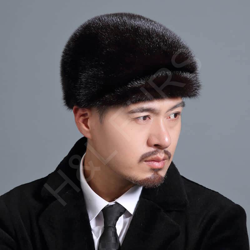 Men’s Real Mink Fur Hat Wholesale HL20C034-B2 Men’s Real Mink Fur Hat Wholesale HL20C034-B2