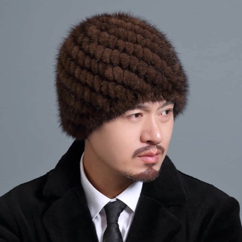 Mink Knitted Hat for Men HL20C035-B2