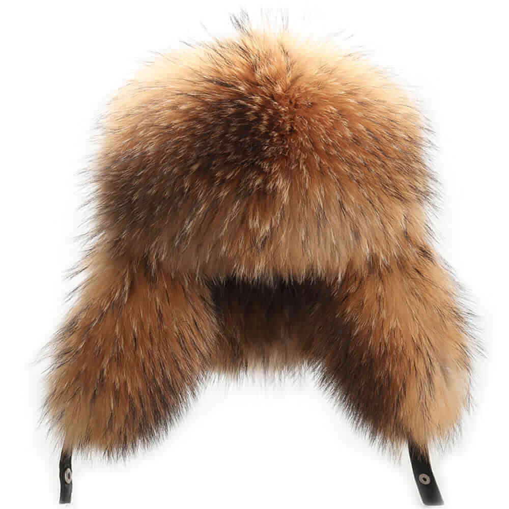 fur cap with ear flaps