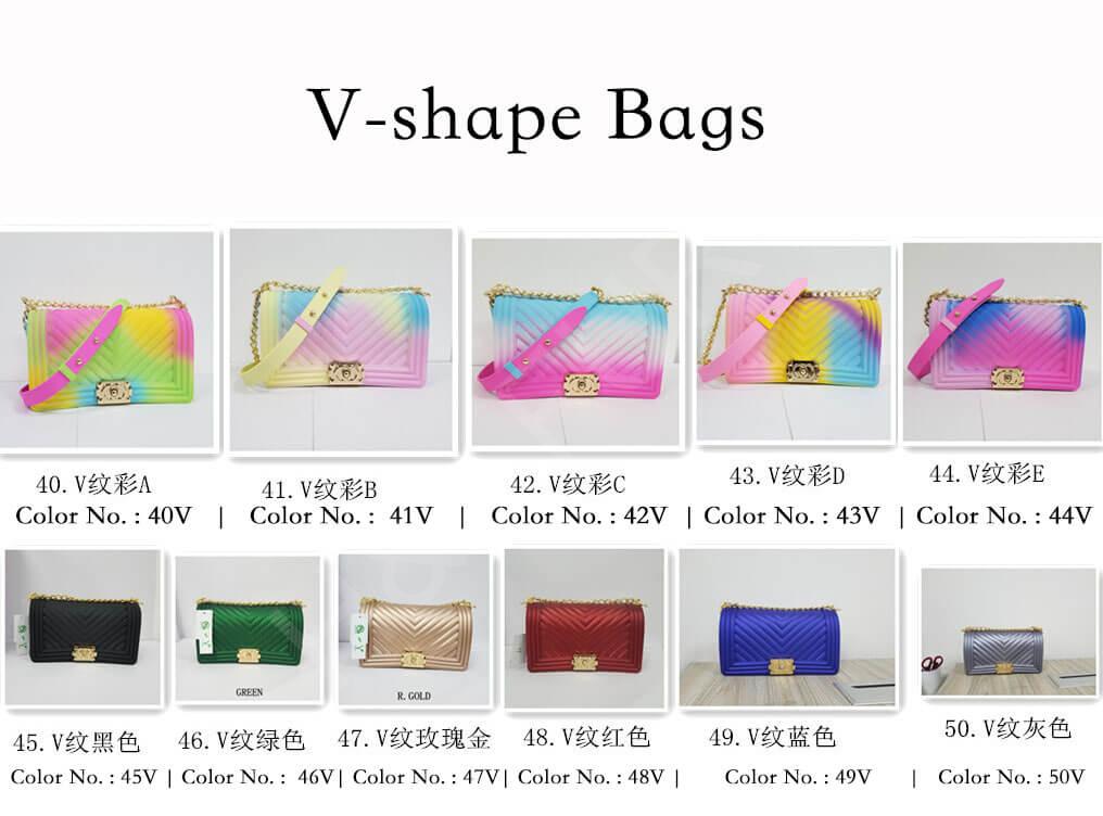 HL20HB001 v shape pvc purse more colors0