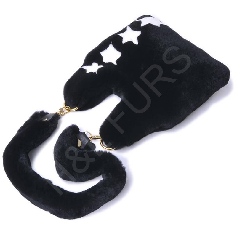 Fur crossbody bag rex rabbit bag HL20HB016-B