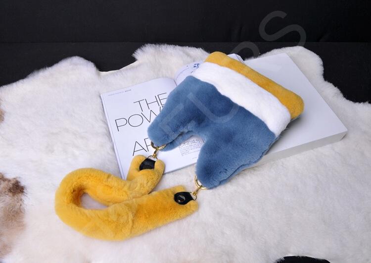 Fur crossbody bag rex rabbit bag HL20HB016-C Fur crossbody bag rex rabbit bag HL20HB016-C