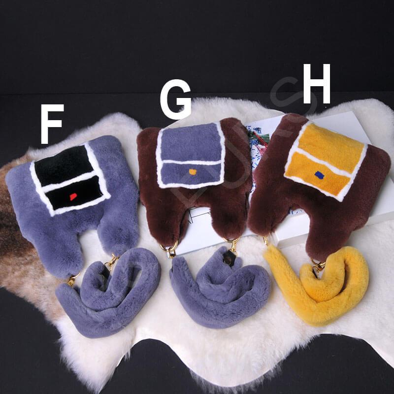 Fur crossbody bag rex rabbit bag HL20HB016-F&G&H Fur crossbody bag rex rabbit bag HL20HB016-F&G&H