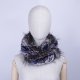 Rex rabbit fur scarf womens fox trim HL20W001-C-