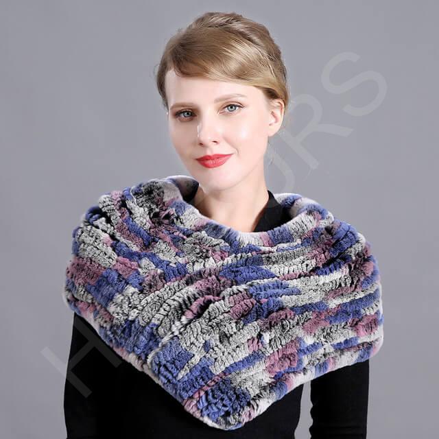 Rex rabbit fur scarf HL20W002-F Rex rabbit fur scarf HL20W002-F