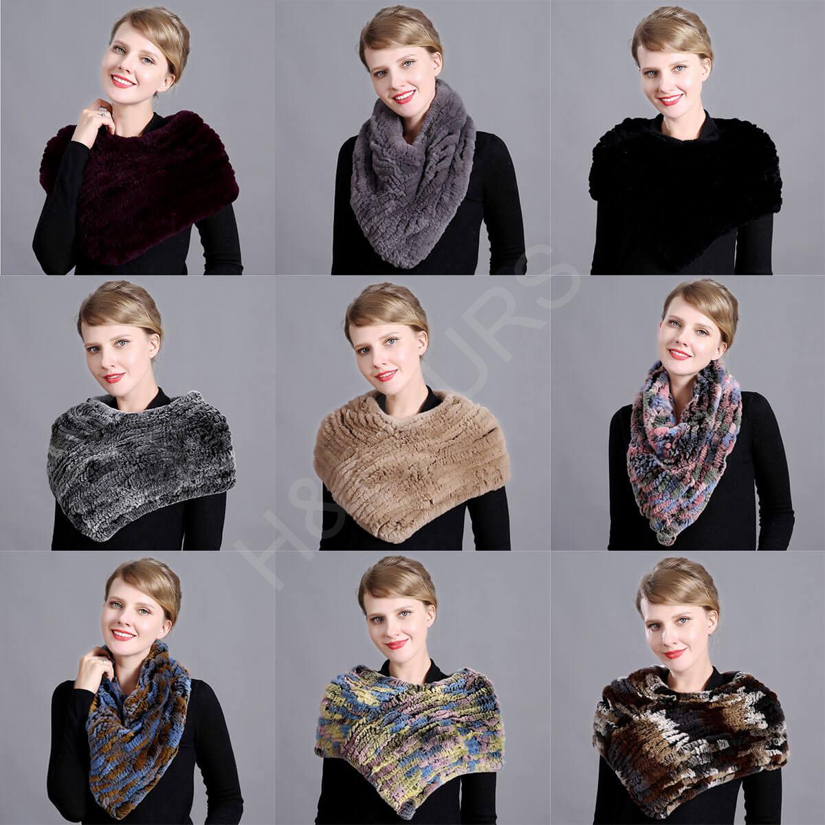 Rex rabbit fur scarf HL20W002 Rex rabbit fur scarf HL20W002