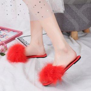 Real fur hot sale slides wholesale