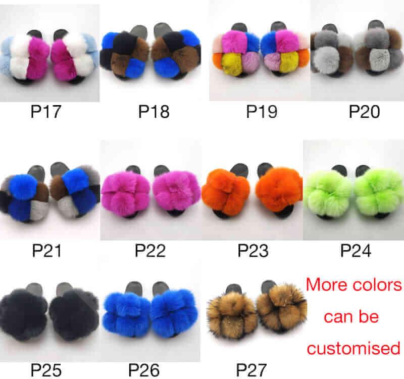 fluffy slides fur pompom slides-2