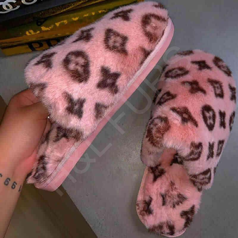 HL20FX026-3 Faux Fur Slides Wholesale