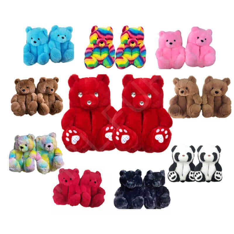 HL20FX030 teddy bear slippers colors-1