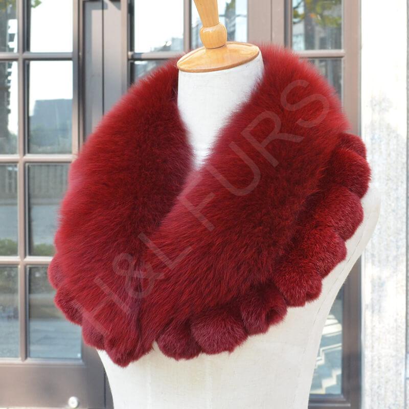 fur scarf wholesale manufacturer - HL6W042