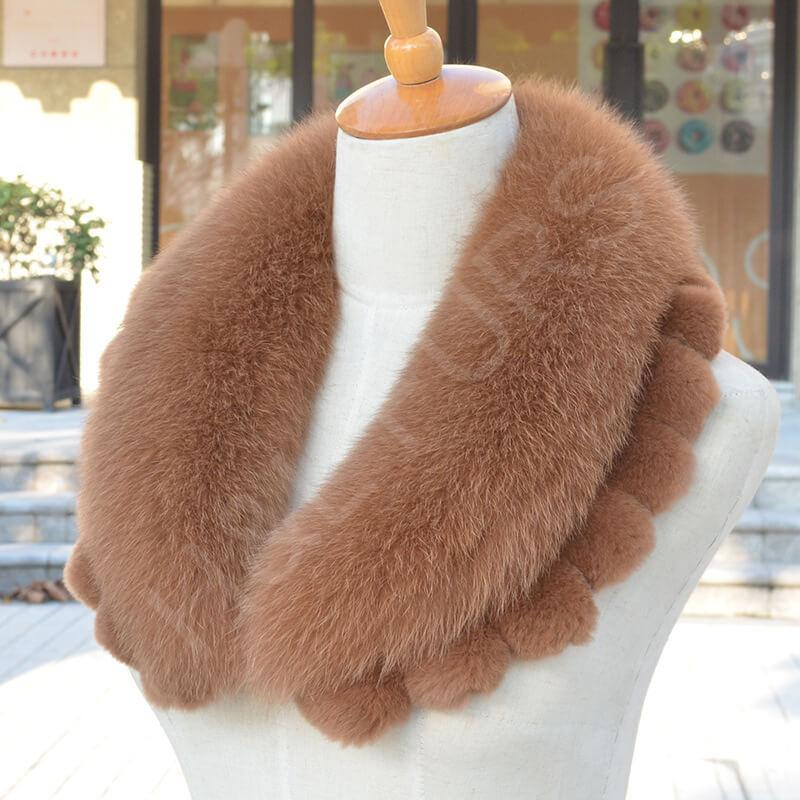 Minimalism Rex And Fox Fur Scarf Collar Real Fur Wholesale | Boutique Supply - Image 2