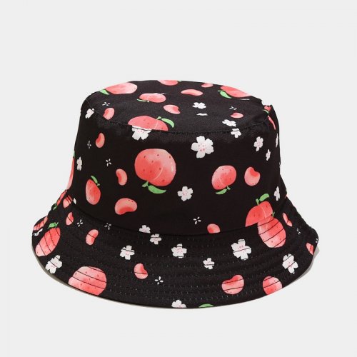 Peach Pattern Bucket Hats